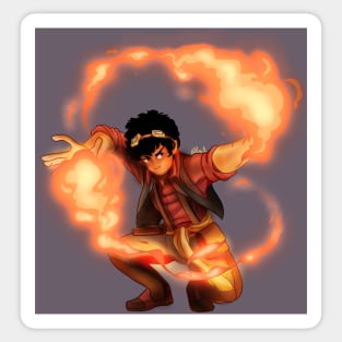 Leo fire bender Sticker